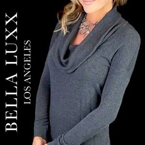 Bella Luxx Los Angeles Gray Cowl Neck S